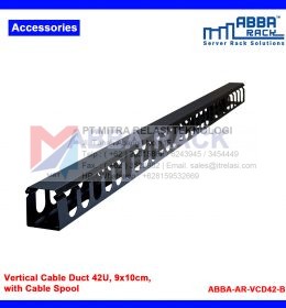 vertical cable duct 42u black
