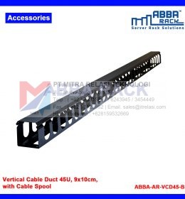 vertical cable duct 45u black