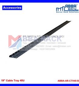vertical cable tray 45u black