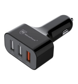micropack micropack mobile car charger mcc 36q 3 usb port 7a max with smart ic grey full06